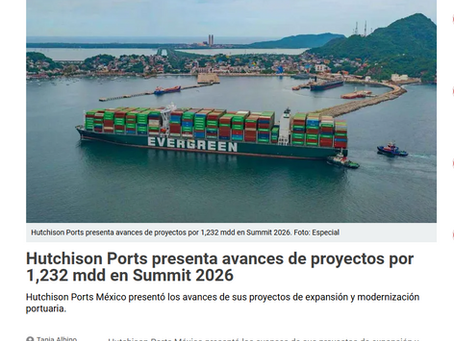 La Jornada -Hutchison Ports presenta avances de proyectos por 1,232 mdd en Summit 2026