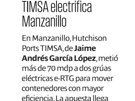 El Heraldo de México - TIMSA electrifica Manzanillo