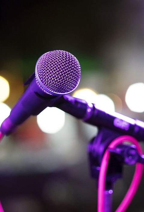 microphone on stage