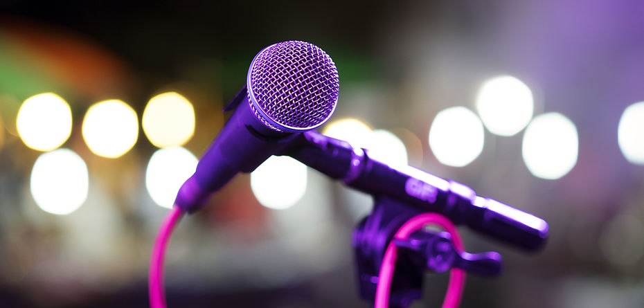 Microfono sul palco