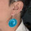 Thumbnail: Crinkled Disc Dangle Earrings