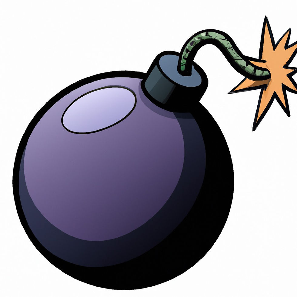 round bomb with a stem
