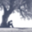 A 30 year old man sitting under a distant tree deep in thought as he is writing in his jou