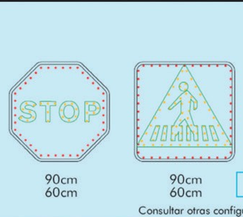 Miniatura: SEÑALES LUMINOSAS DE LEDS (Red eléctrica y energía solar)