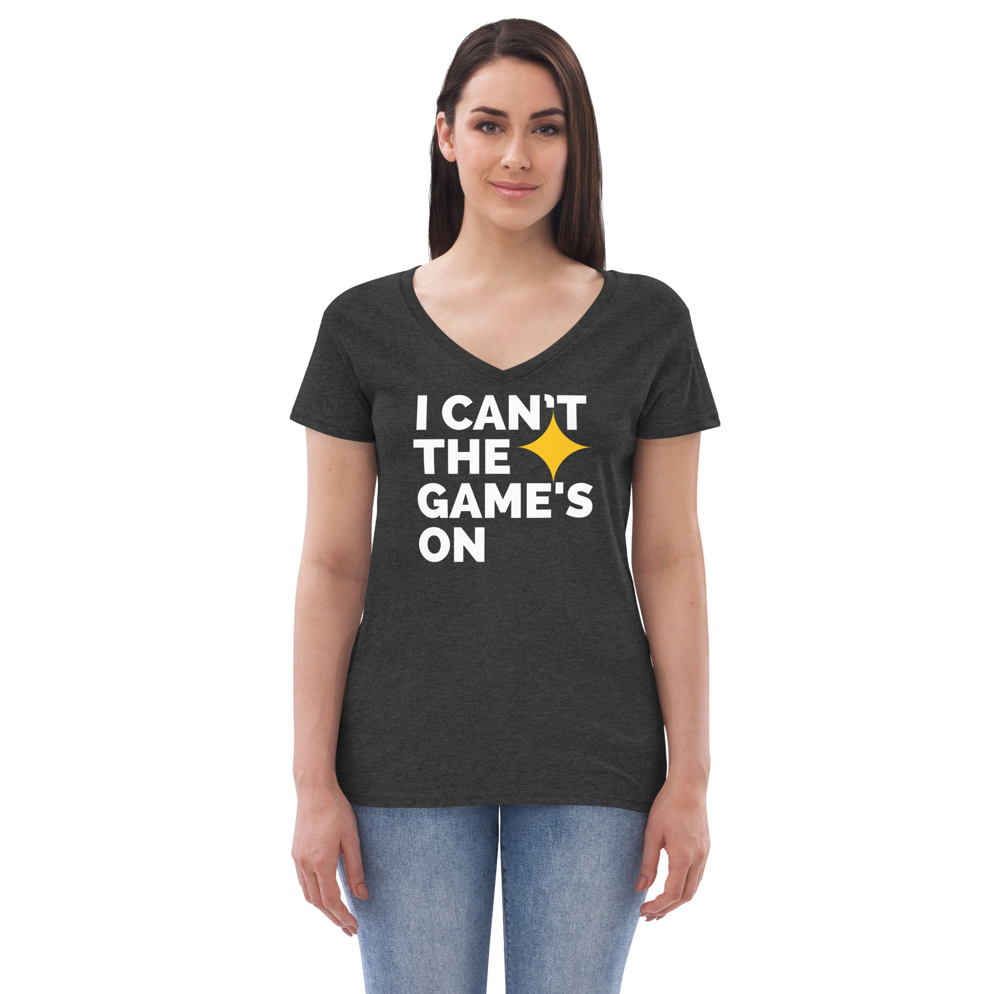 The Game's On Women’s Recycled V-neck T-shirt