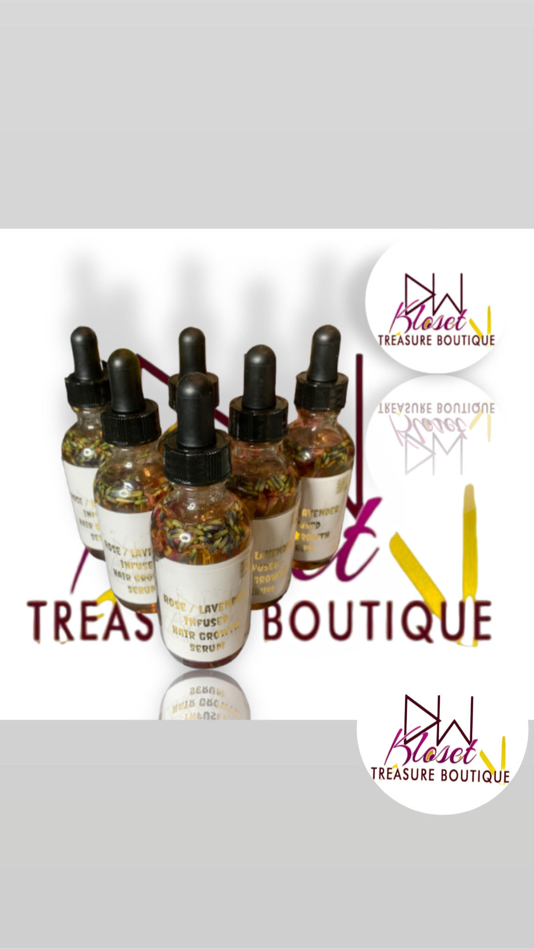 Infused Rose/Lavender 2oz Hair Growth Serum