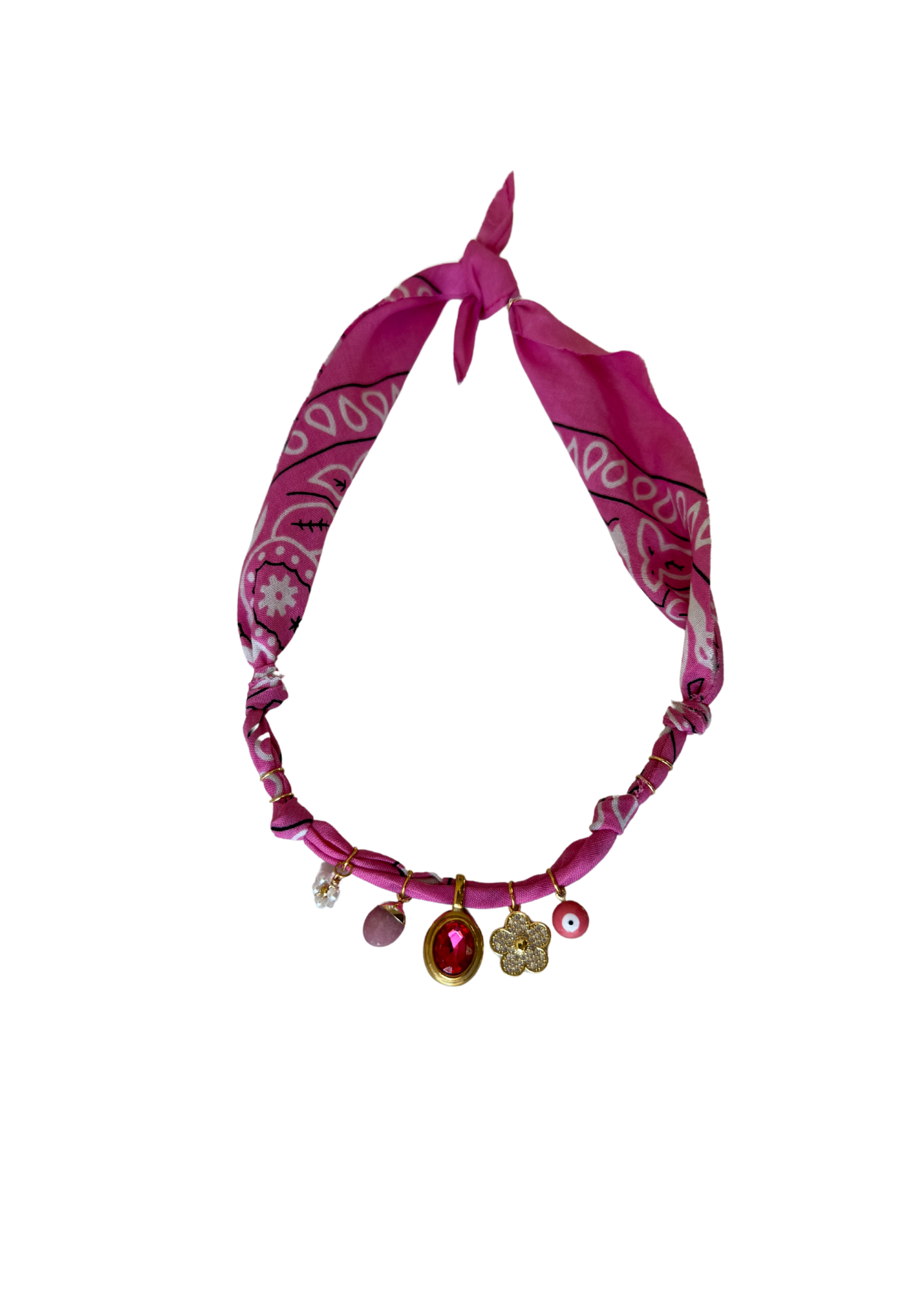 Collier Colombiana big strass rose