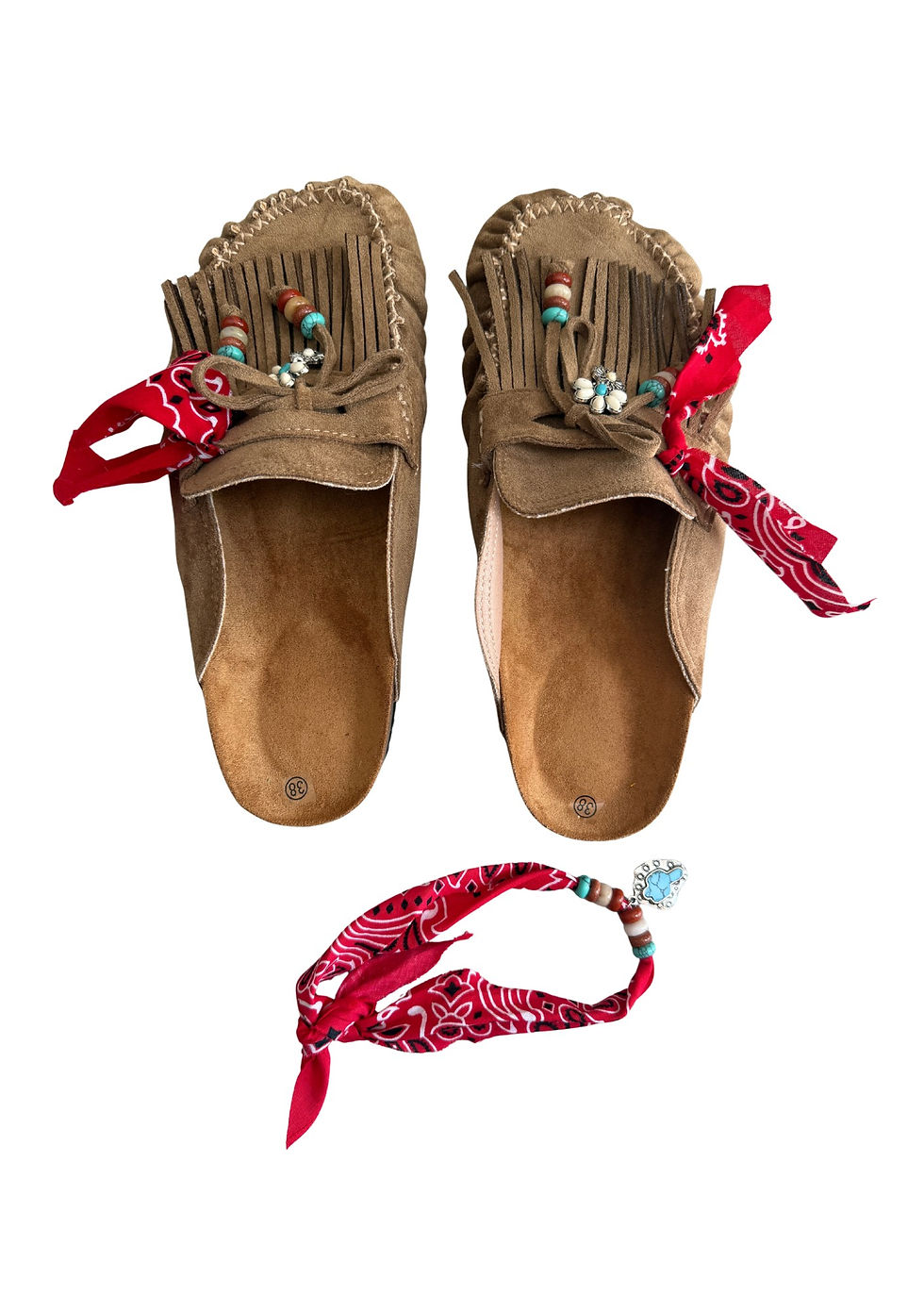 Miniature : Mocassin et chevillère rouge  