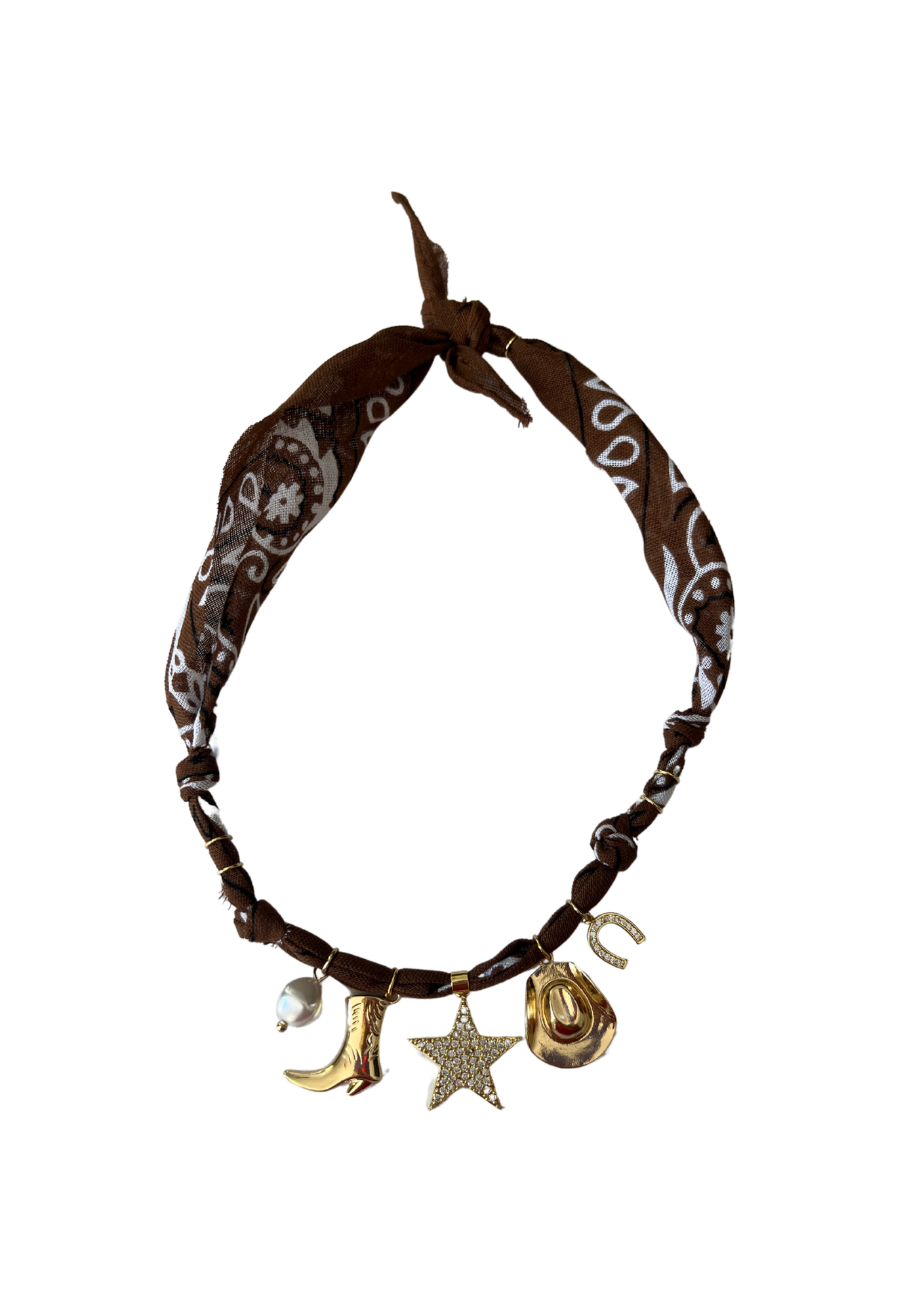 Collier chapeau santiag Cow-boy lover choco 