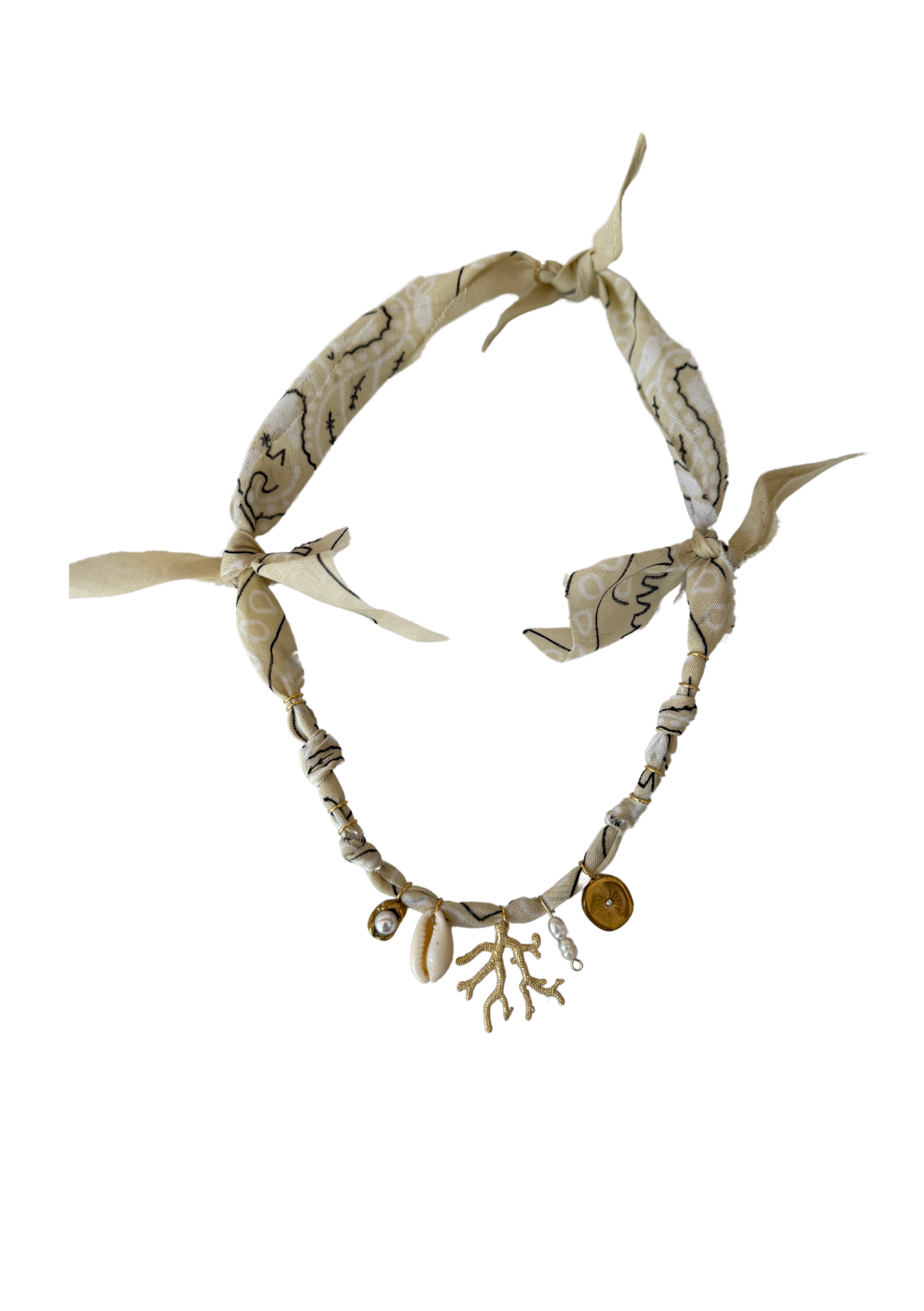 Collier Golden Fluo corail doré Nude