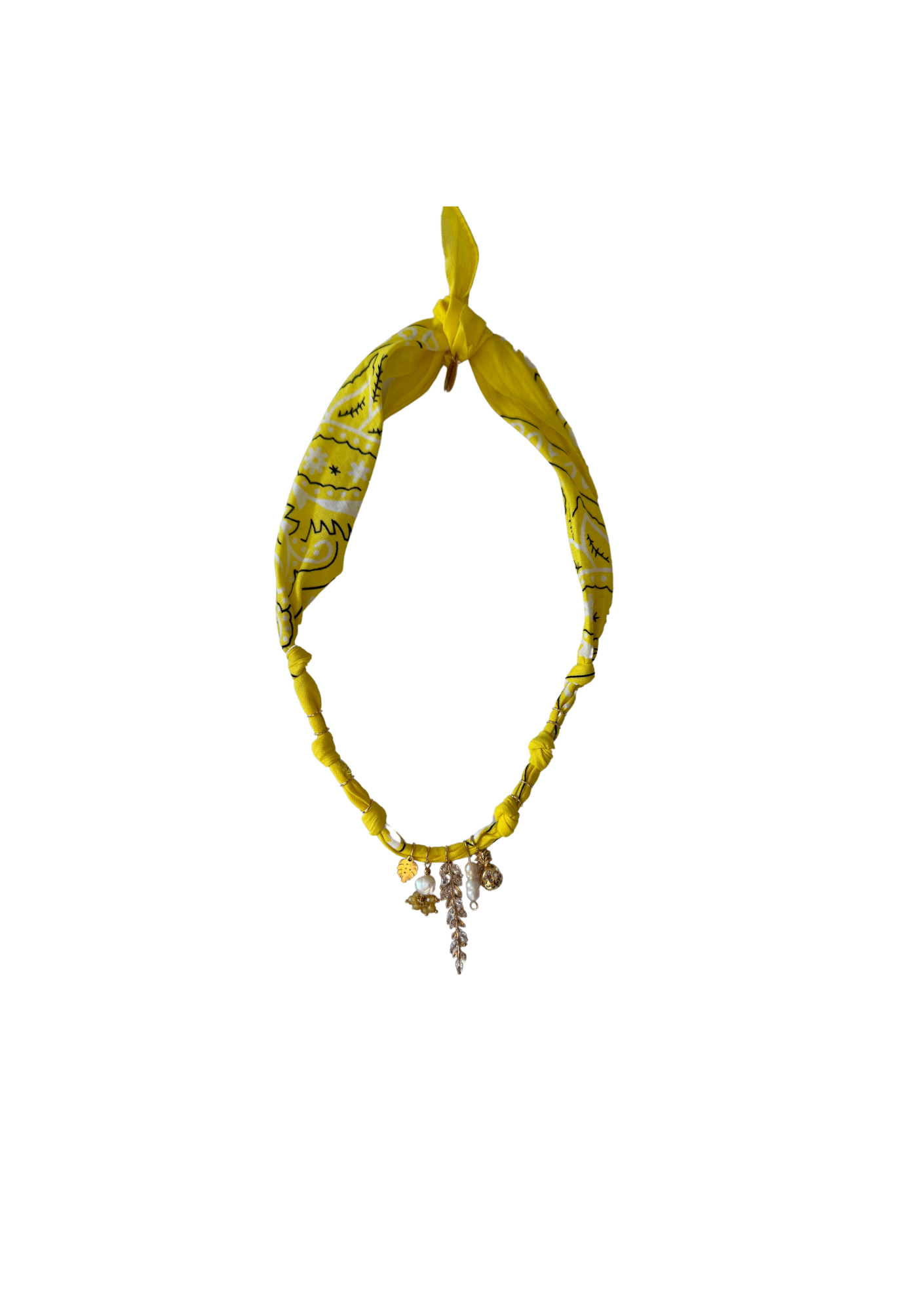 Collier Colombiana feuille jaune 