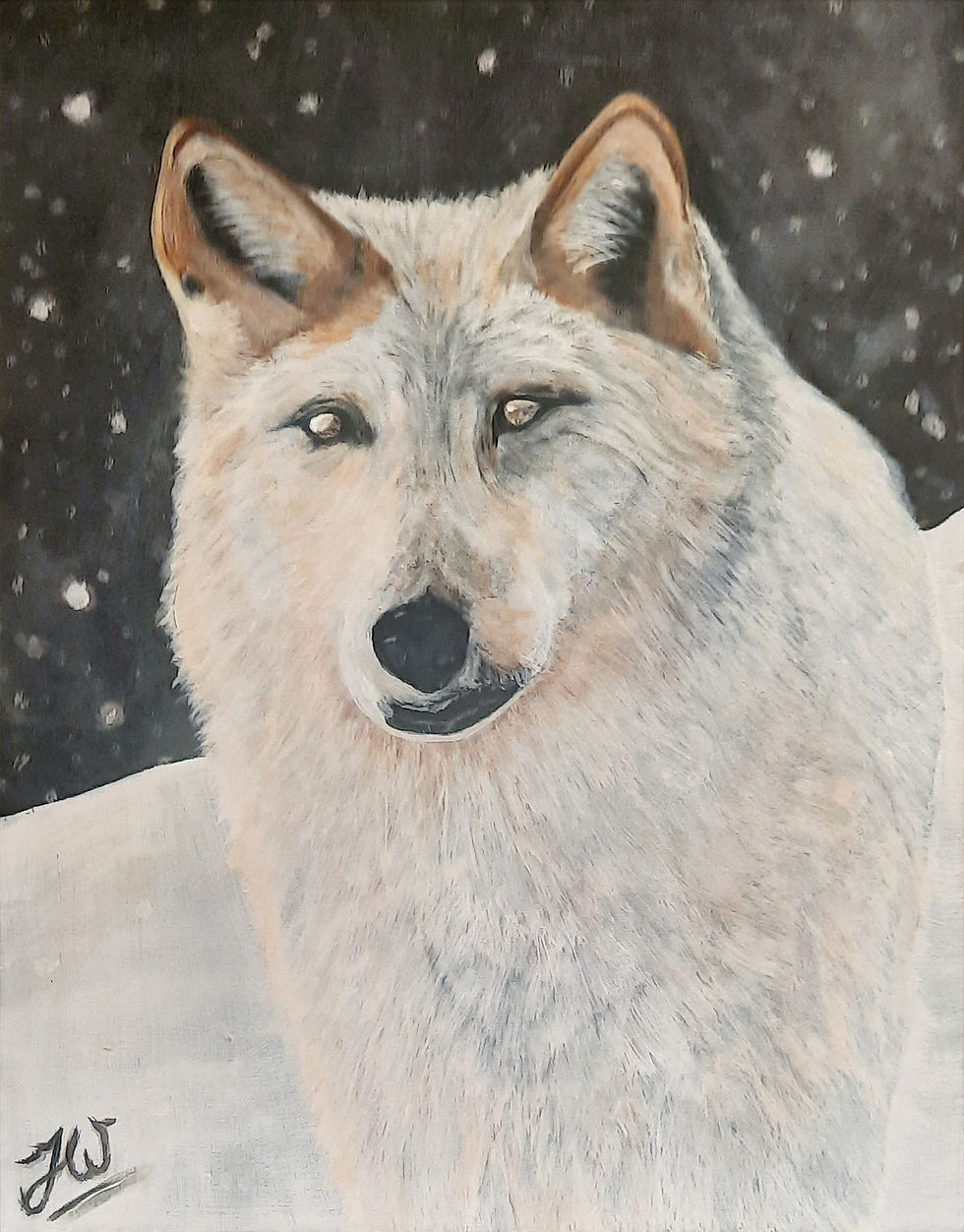 acrylverf sneeuwwolf_edited