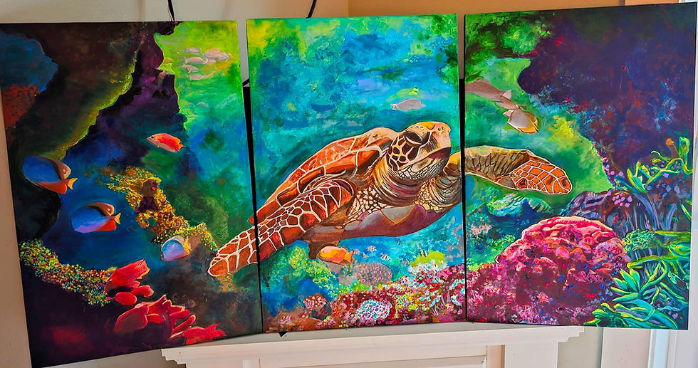 Sea Turtle Triptych