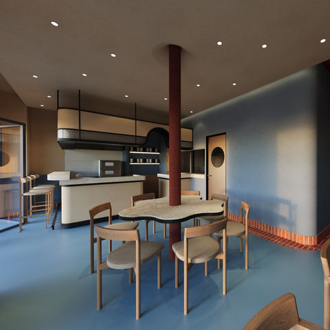 Intérieur d'un restaurant conçu par un décorateur spécialisé en restaurant