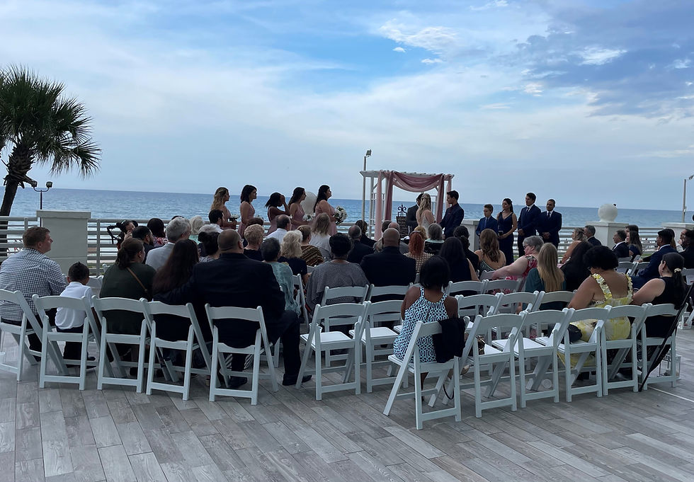 Beach wedding cermony Daytona