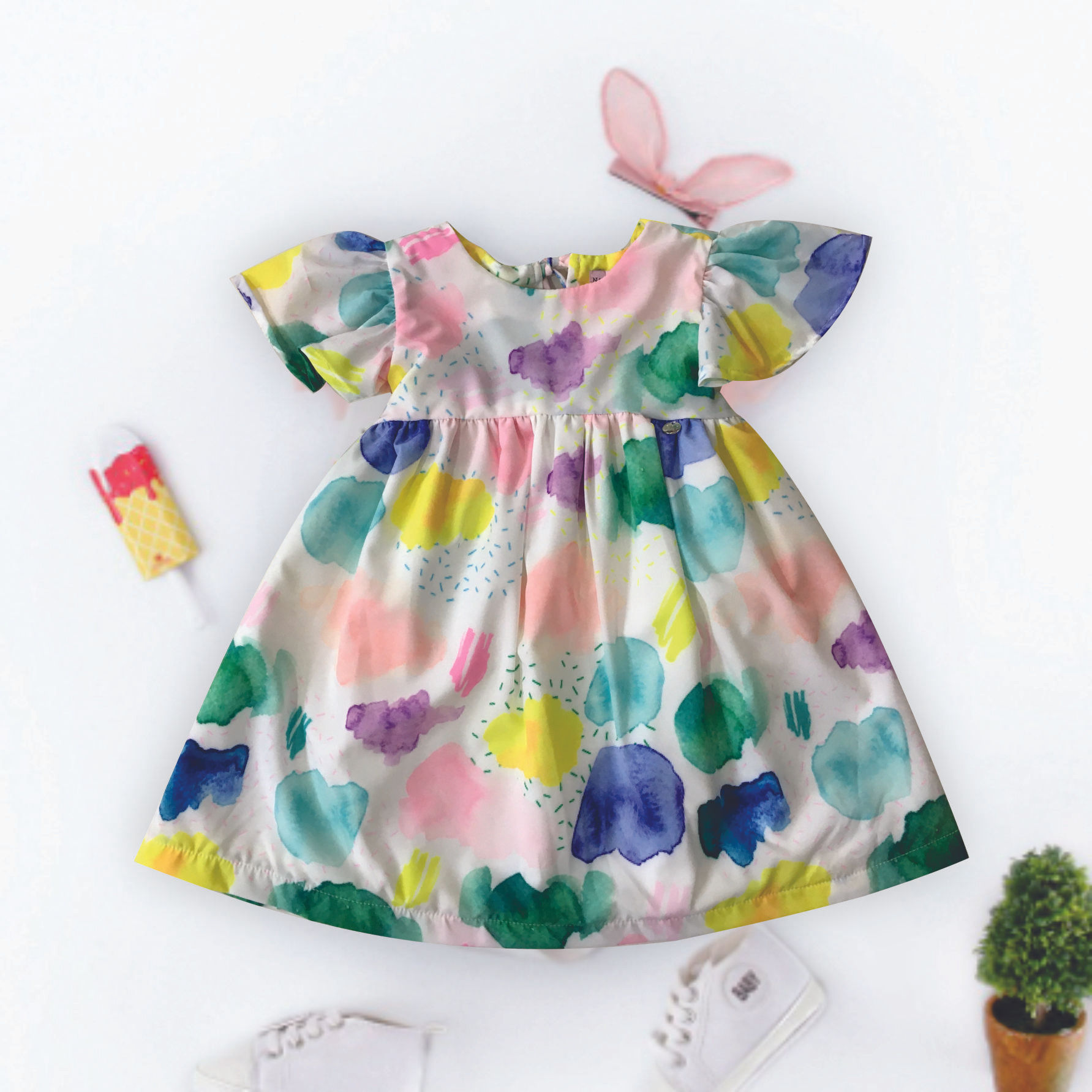 Vestido Lila aquarela