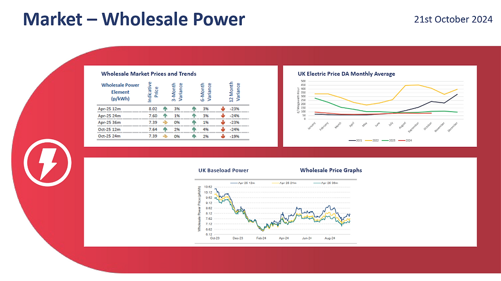 Wholesale Power Market 21st October 2024