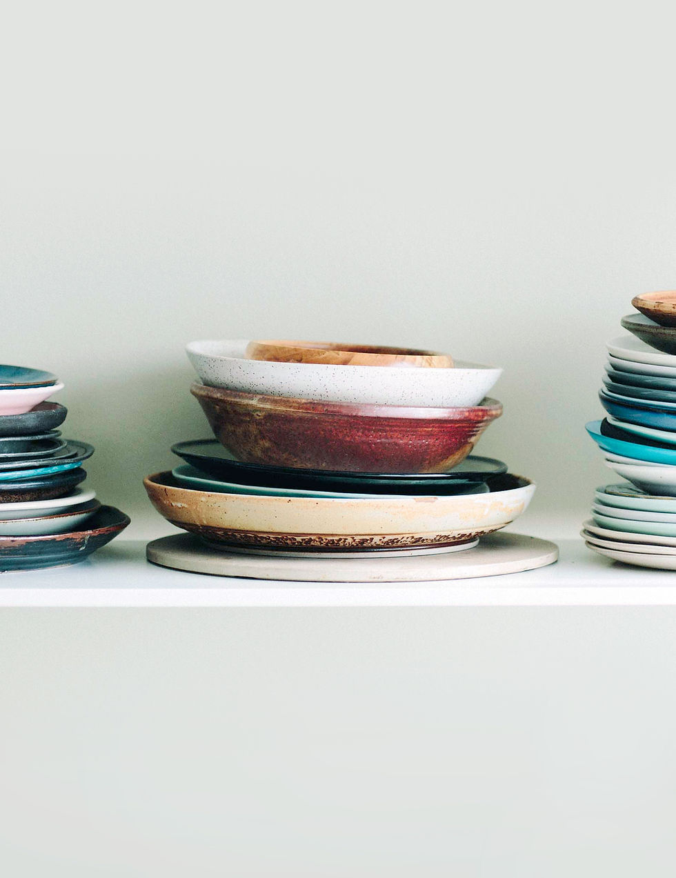 Stacked Ceramic Plates