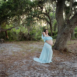 golden hour maternity photoshoot at Lake Louisa State park, Florida