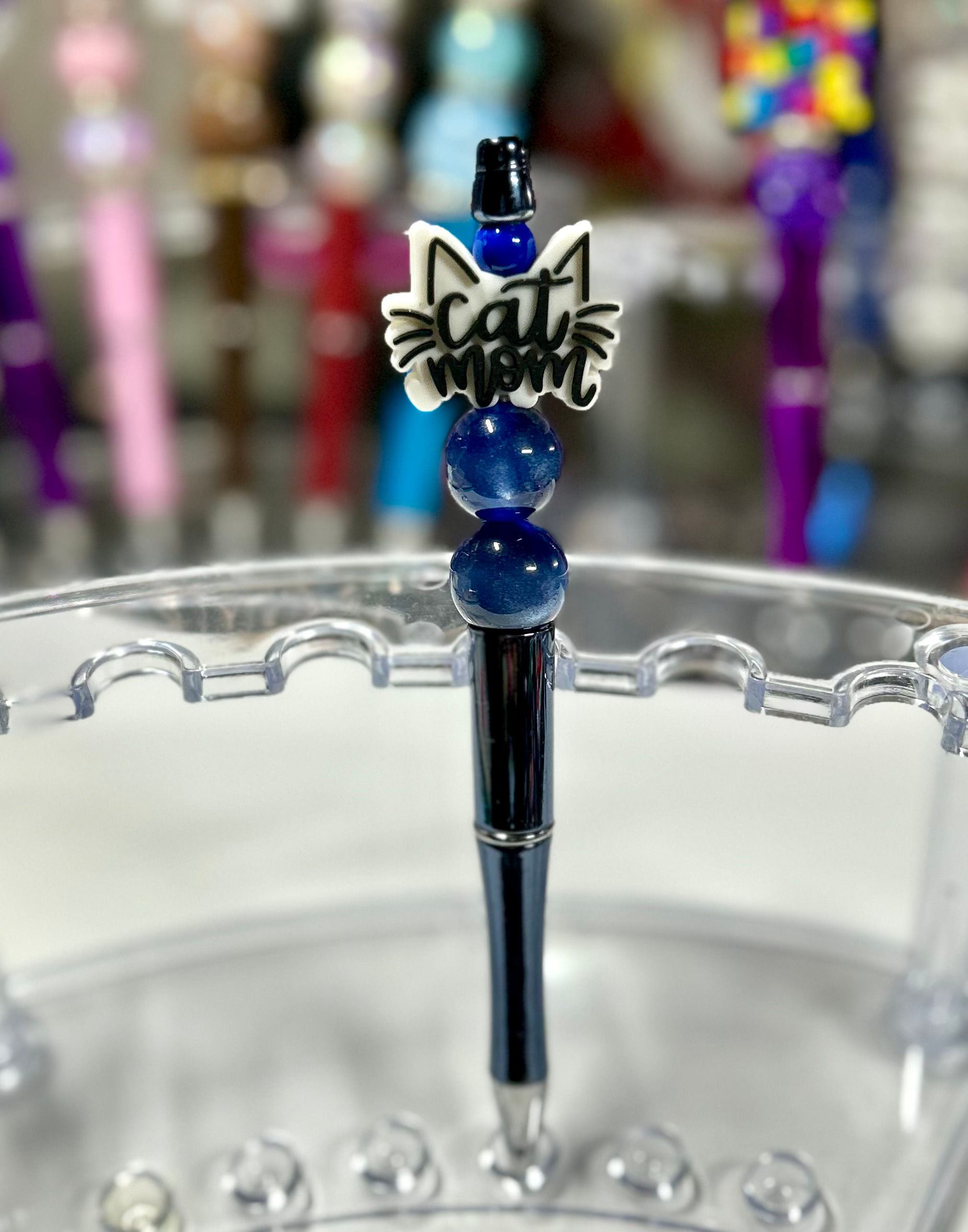 Cute Blue "Cat Mom" Pen
