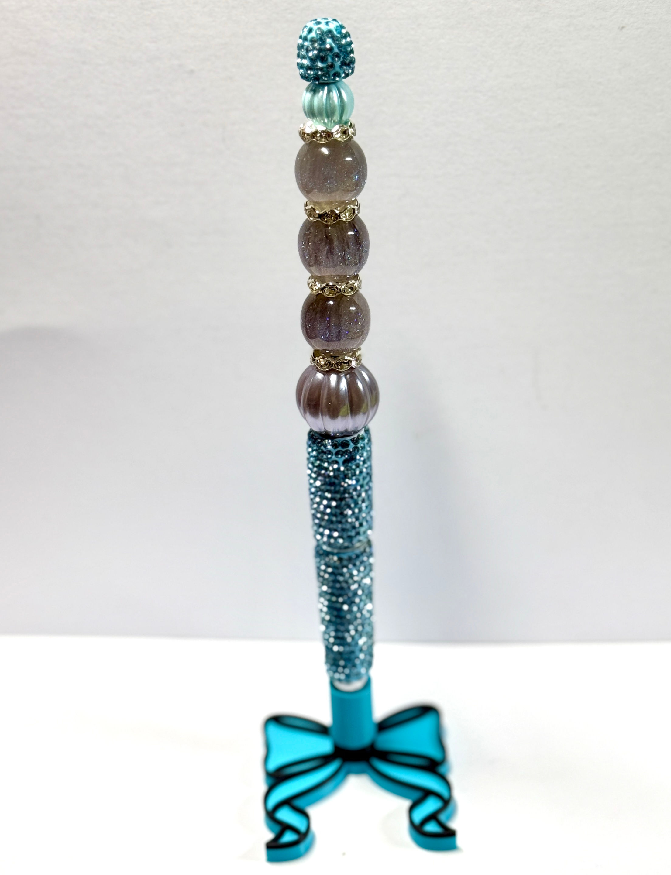 Cute Blue & Grey Bling Pen
