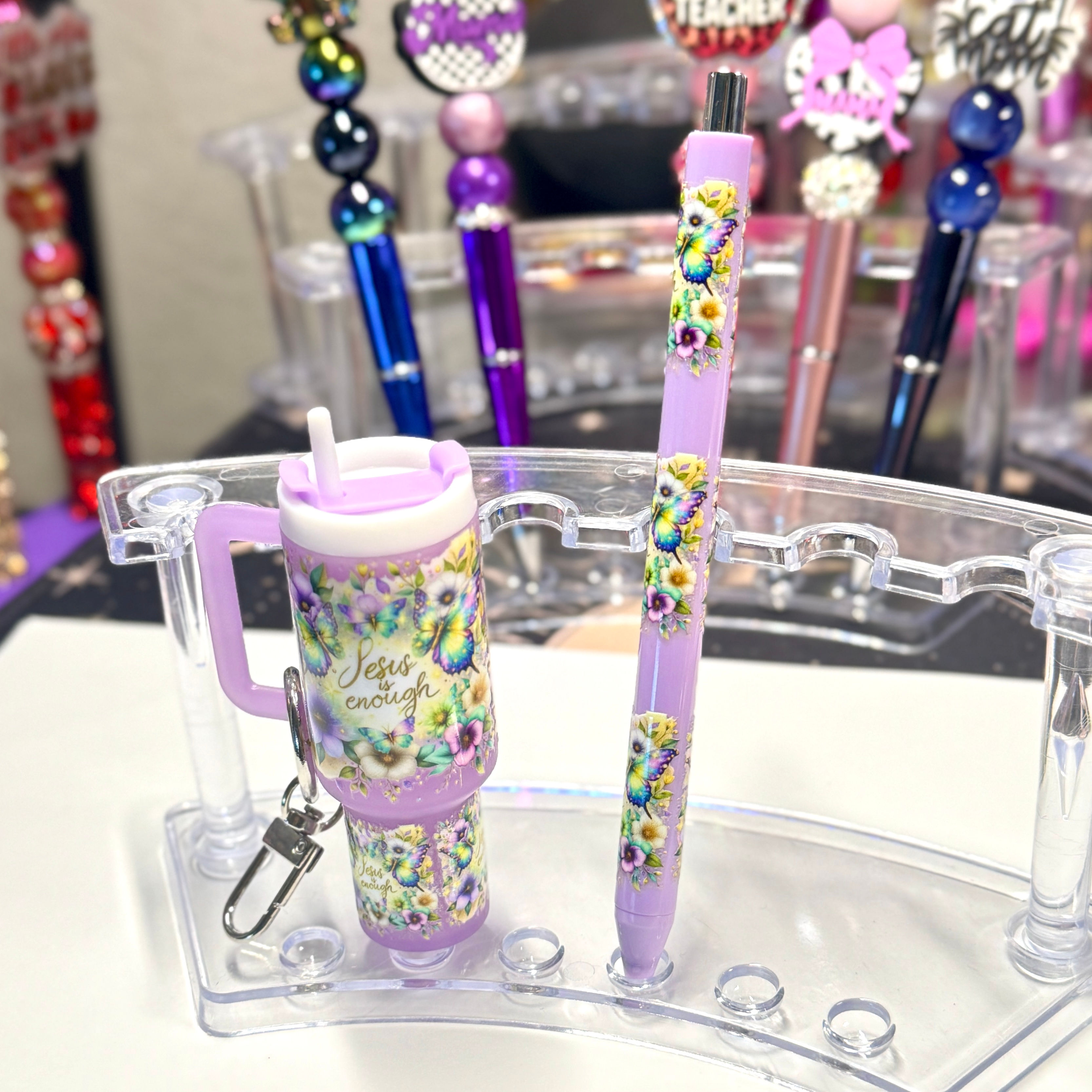 Sweet Custom Mini Tumbler Keychains and Pen Sets