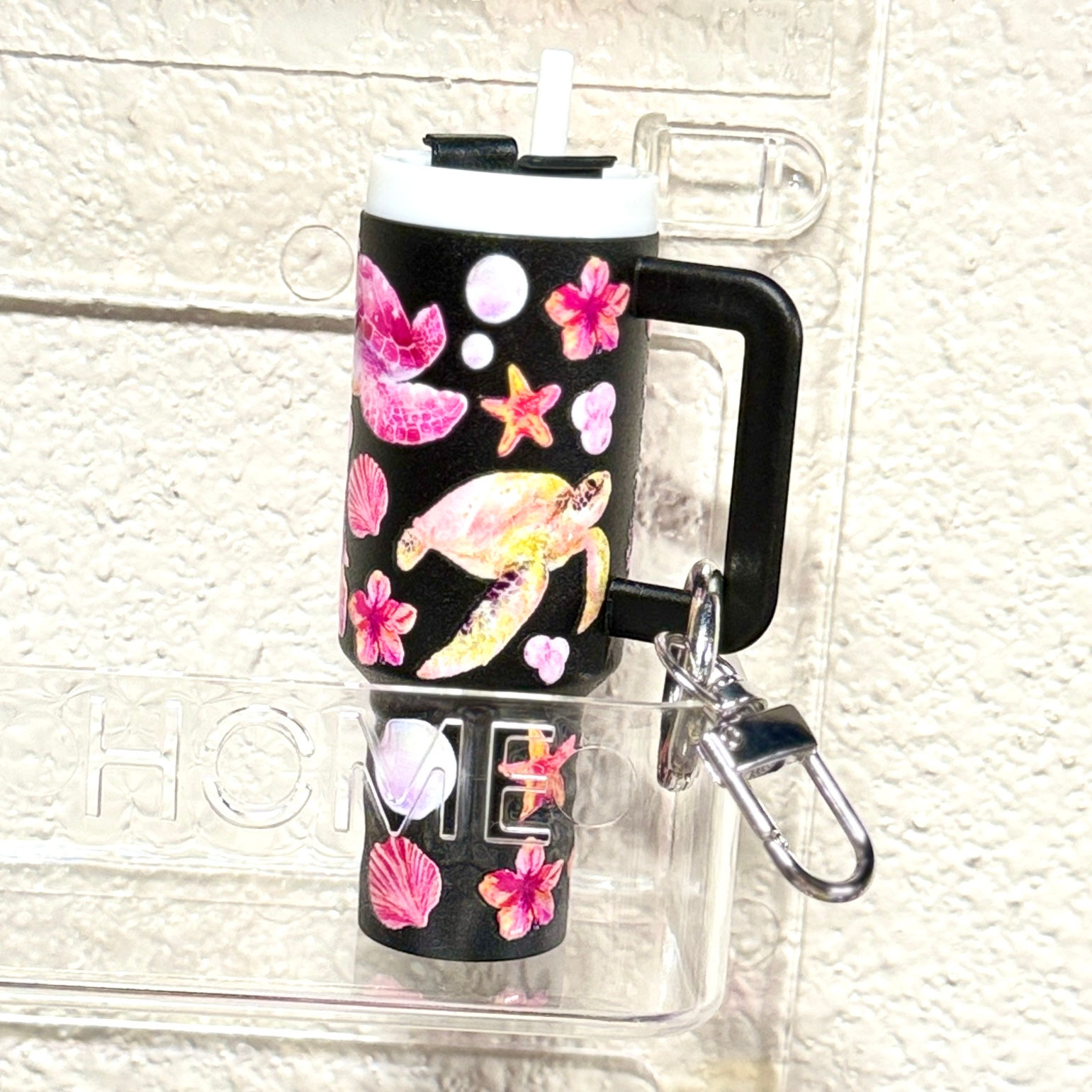 Sweet Sea Turtle Mini Tumbler Keychain