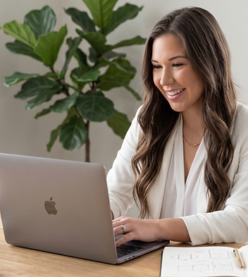 Kaitlynn Stone working at computer