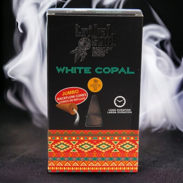 Tribal Soul White Copal Backflow Incense Cones – 1 Πακέτο