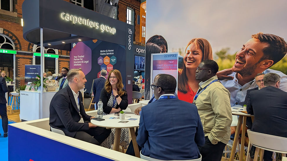 Emma Davies in attendance at BIBA 2026. Pictured with the team at Post Assurance Brokers Limited.