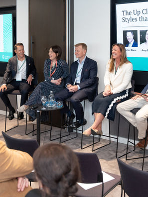 Live debate at Camelot Spark featuring (from left to right) Peter Blanc (Howden), Amy Brettell (Zurich), Dan Fiehn (Markerstudy), and Suzanne Wells (The Fidelis Partnership). Chaired by David Clamp (Camelot).