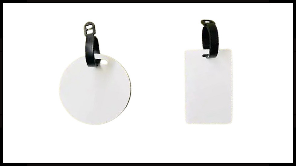 Sublimation MDF BagTags with Silicone Hook- Round and Rectangle