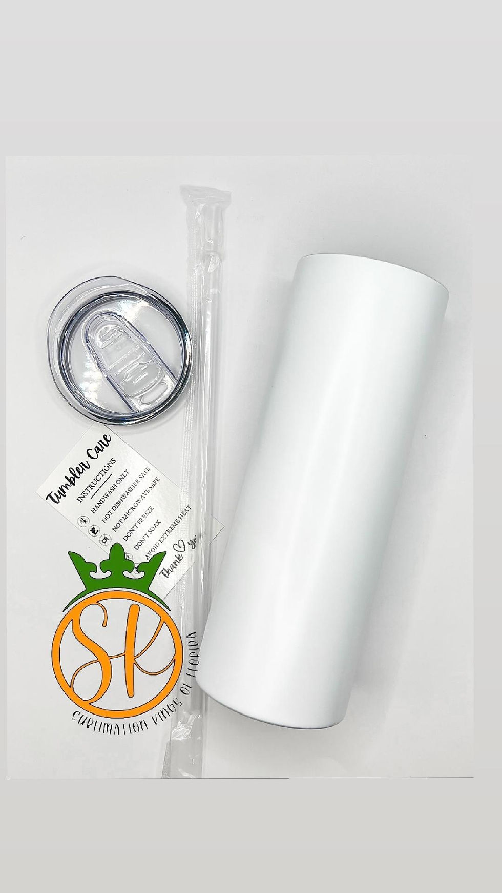 20 ounce Matte Finish Skinny Sublimation Tumbler