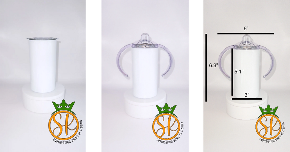 Thumbnail: 12oz Baby Sippy Cup/tumbler with 2 lids - Sublimation