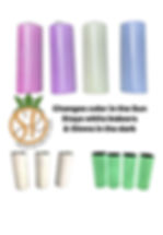 Thumbnail: 20oz UV Color Changing/Glow in the Dark Tumbler - Sublimation