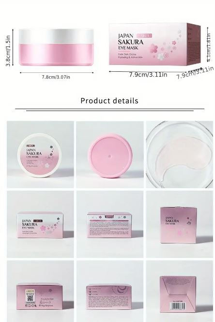 Thumbnail: 50 pcs Moisturizing Cherry Blossom Eye Mask for Hydrated and Soothed Eyes