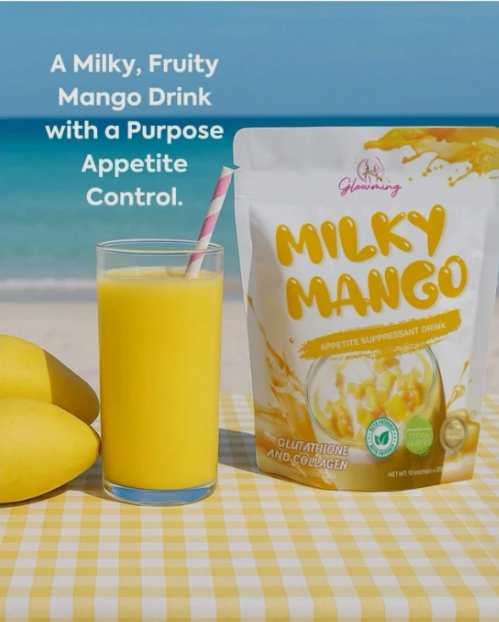Thumbnail: Cris Cosmetics Milky Mango Glutathione and Collagen Drink 10 Sachets