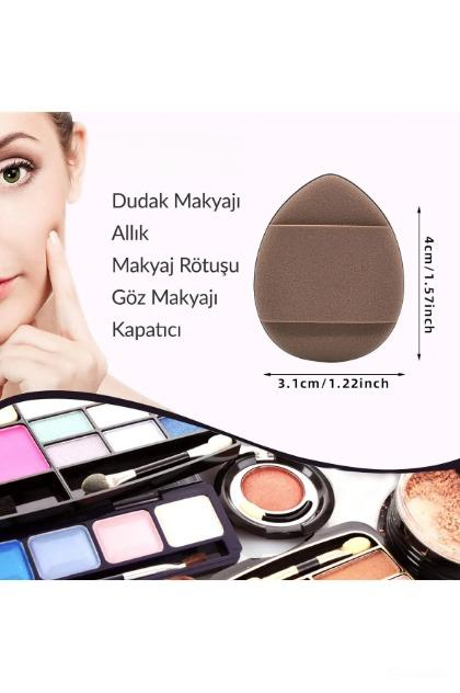 Küçük resim: 4 Adet Mini Puf Parmak Makyaj Süngeri