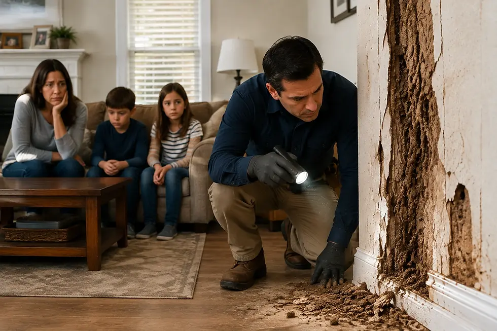 living in a house with termites