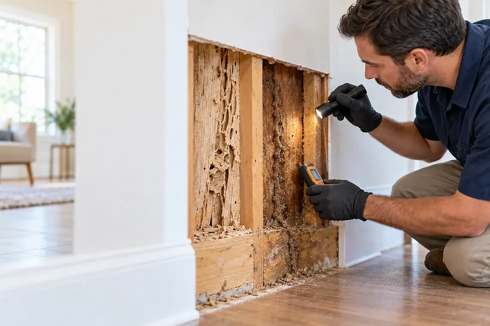 is termite damage old or active