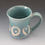 Thumbnail: 530 Handmade Light Blue with Oval Design Ceramic Mug