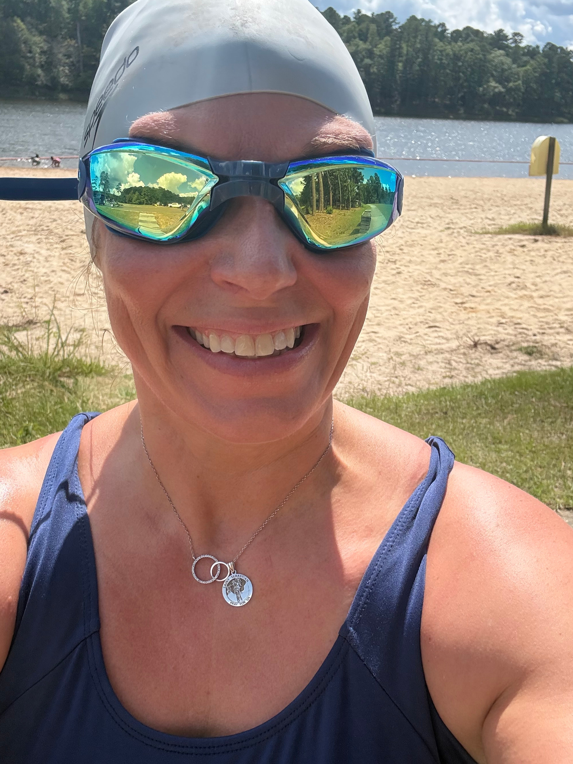 Me pre-swim at Falls Lake