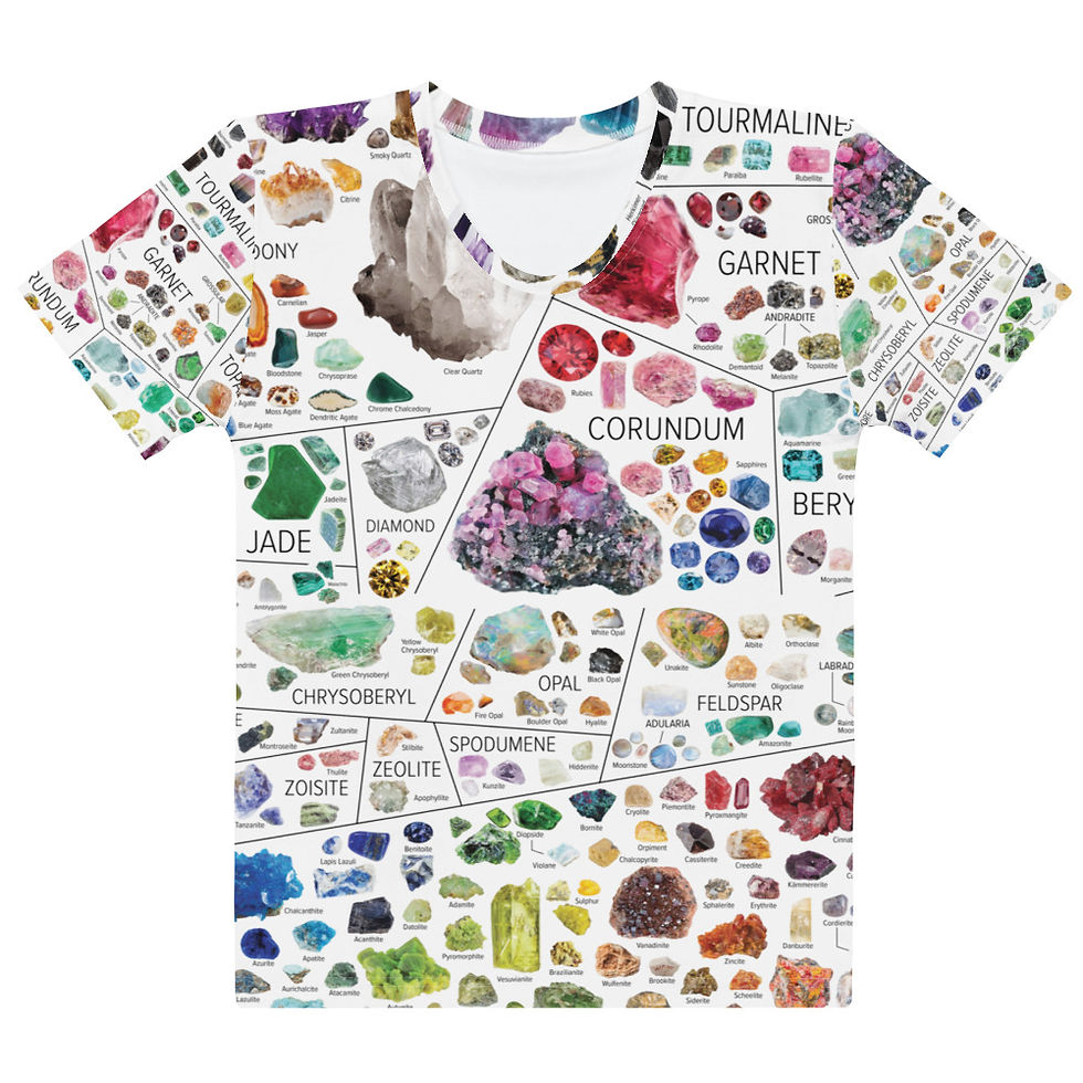 Thumbnail: Women’s Cotton Allover Gem & Mineral T-shirt
