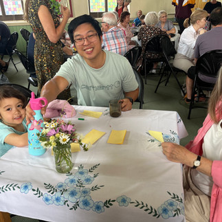 coffee and cake fundraising event at the Weston Methodist Church
