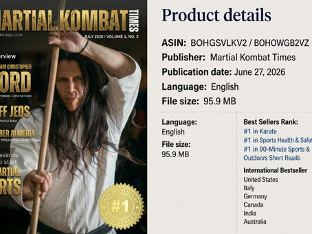 Martial Kombat Times Soars to International Bestseller Status with Legendary Contributors