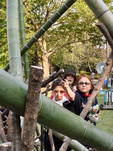 Yomigaeru kigi no inochi
Sogetsu Ikebana installation
Showa Memorial Park, Tokyo