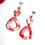 Miniature : Boucles d'oreilles Collection Marbré rouge
