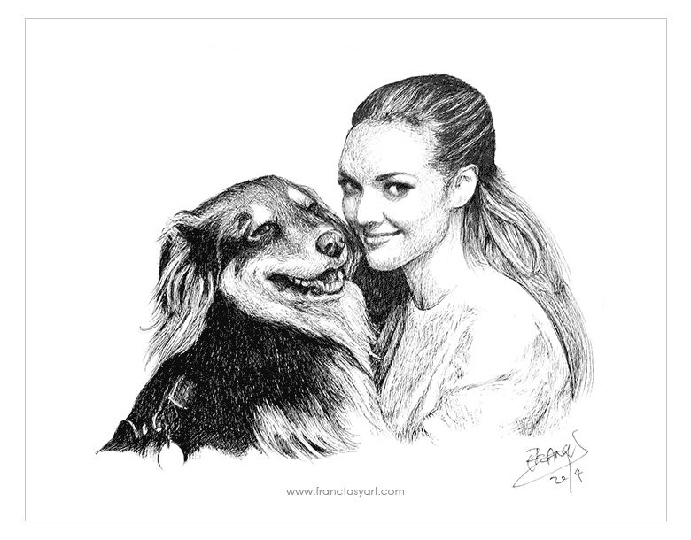 Amanda with her dog