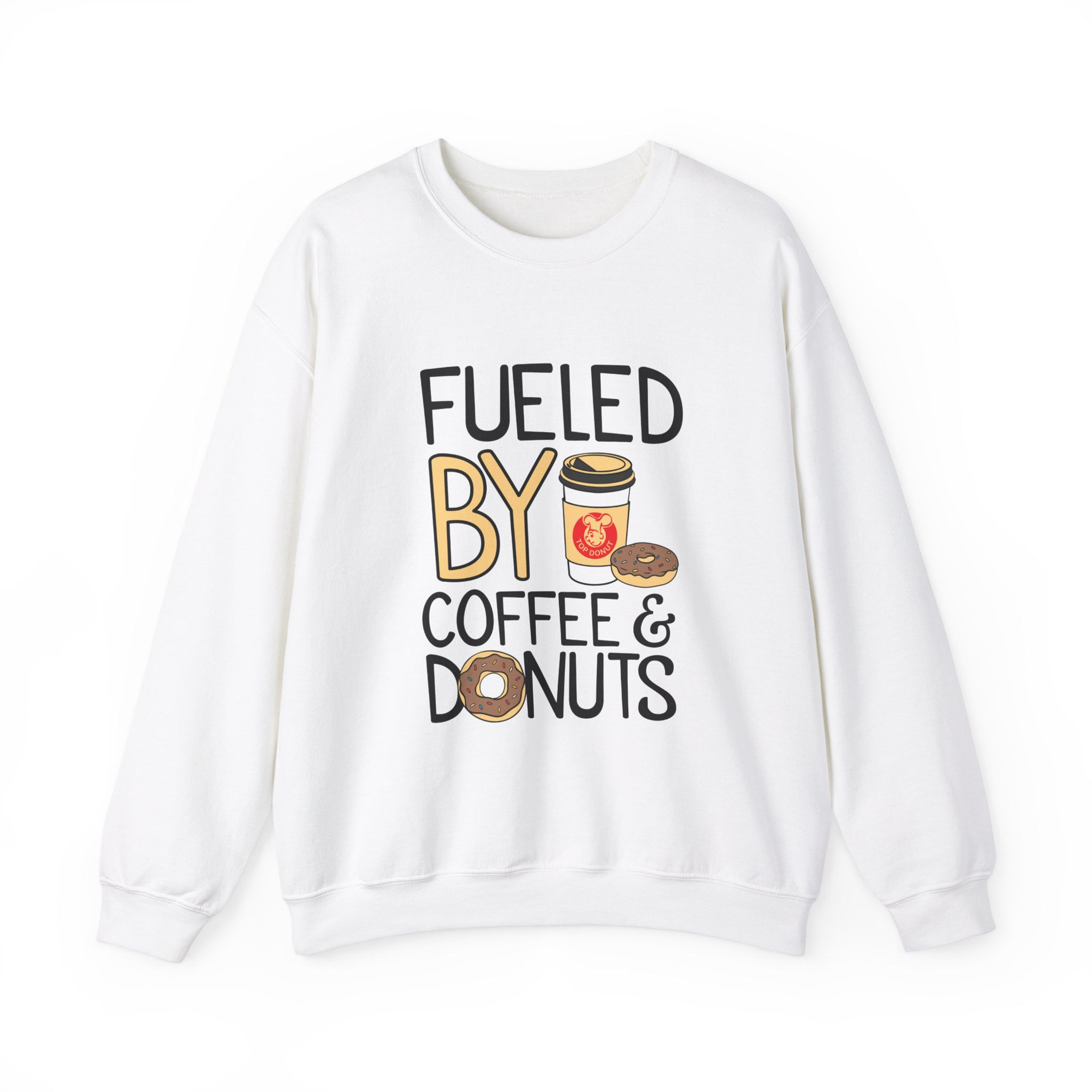 Fueled by Coffee & Donuts Top Donut Sweatshirt