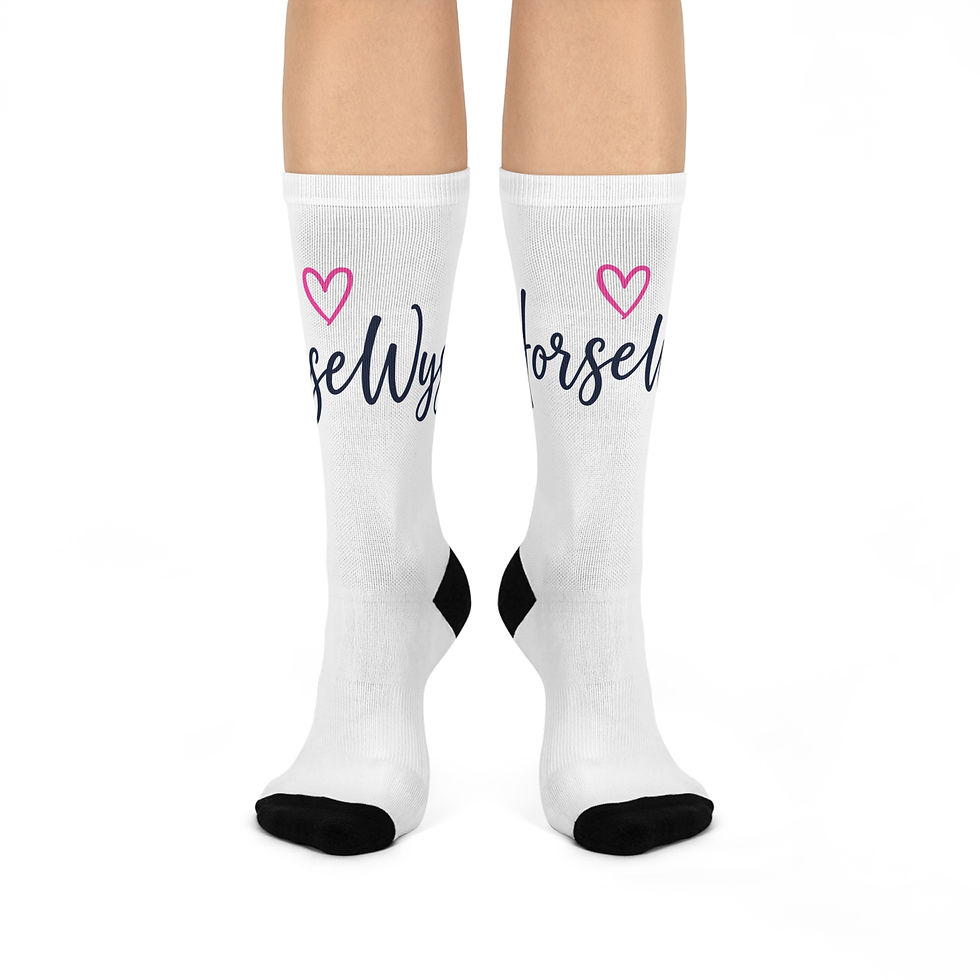 Thumbnail: Cute Pony 'Wow' Cushioned Crew Socks - Fun Kids Novelty Gift